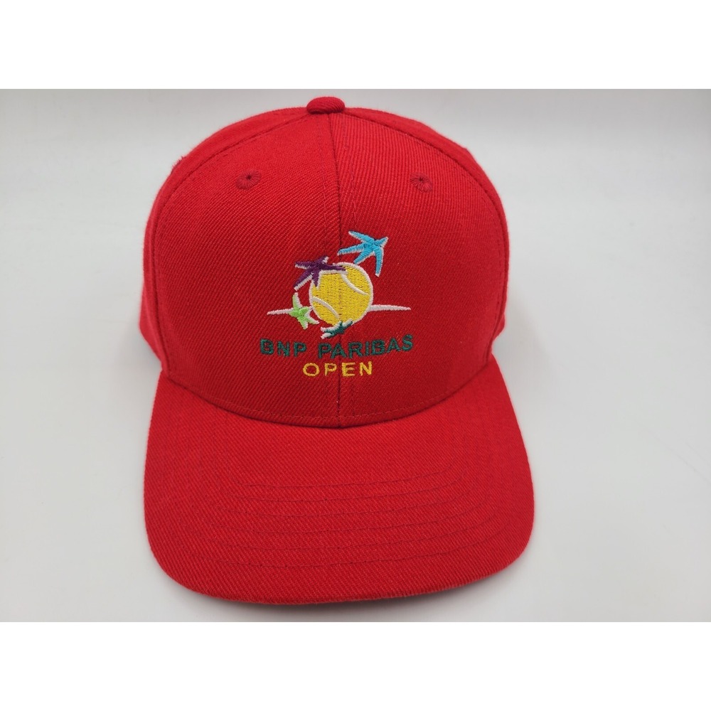 Youth BNP‎ Paribas Open Decky Snapback Hat Cap Boys Girls Tennis Tournament Red